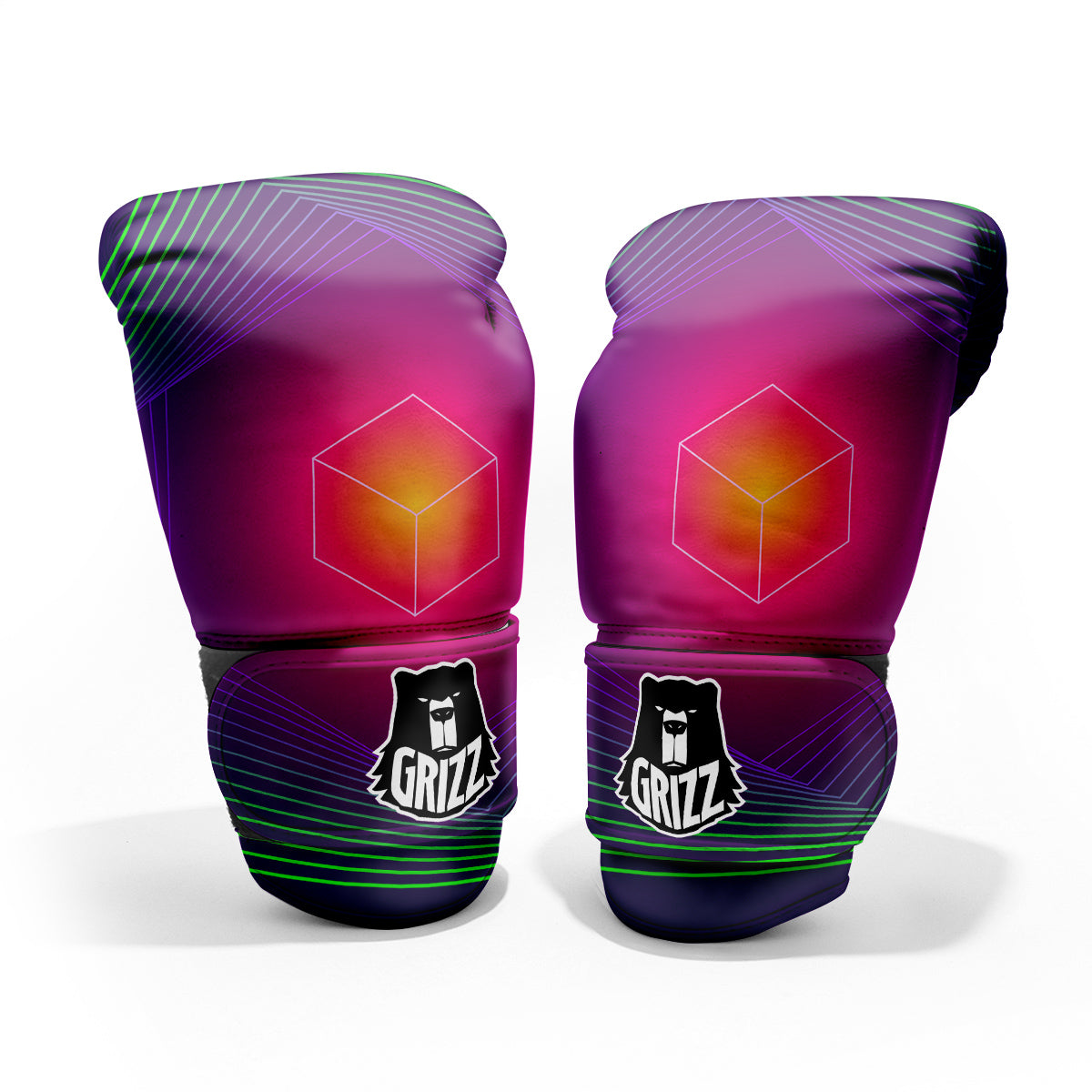 Geometric EDM Colorful Print Pro Boxing Glove