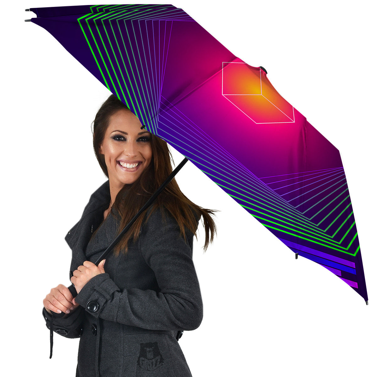 Geometric EDM Colorful Print Umbrella-grizzshop