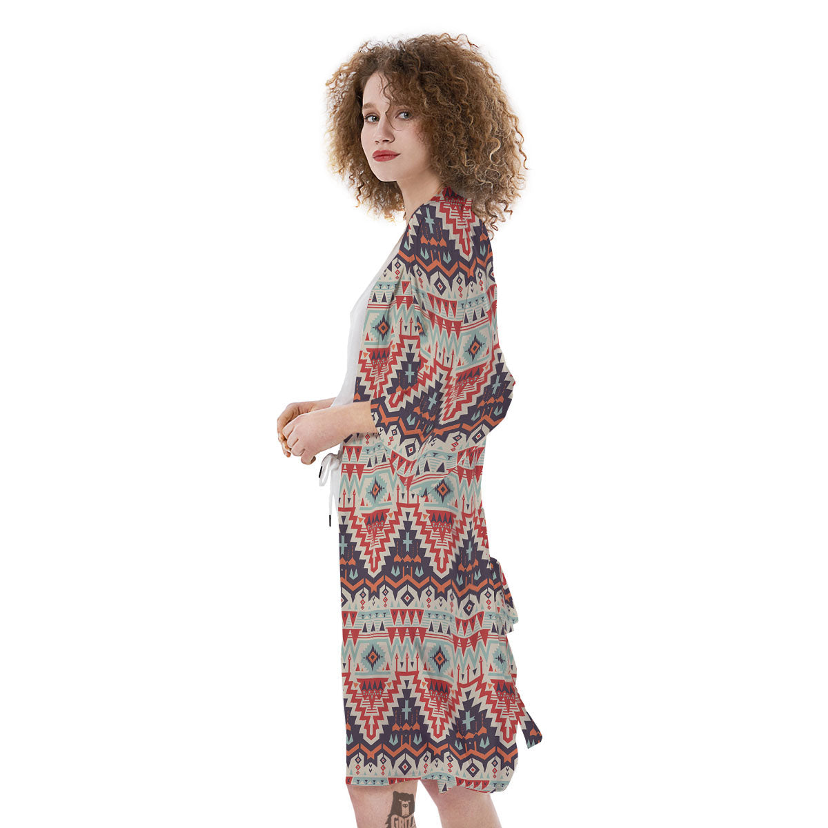 Geometric Ethnic Aztec Print Pattern Kimono-grizzshop