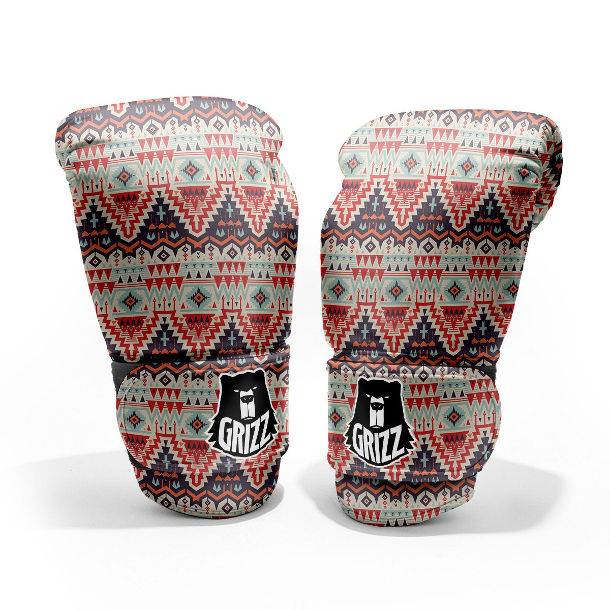Geometric Ethnic Aztec Print Pattern Pro Boxing Glove