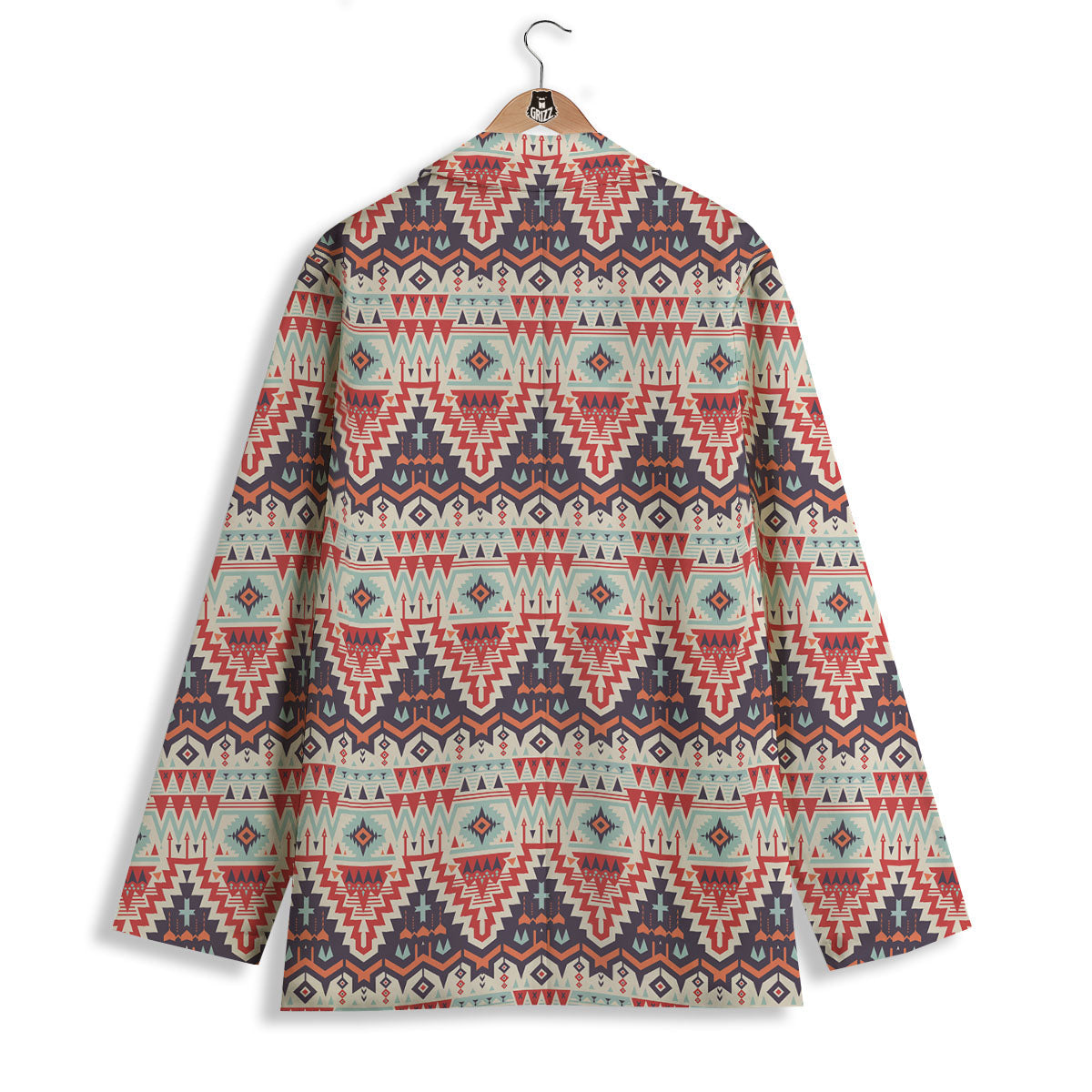Geometric Ethnic Aztec Print Pattern Women's Blazer-grizzshop