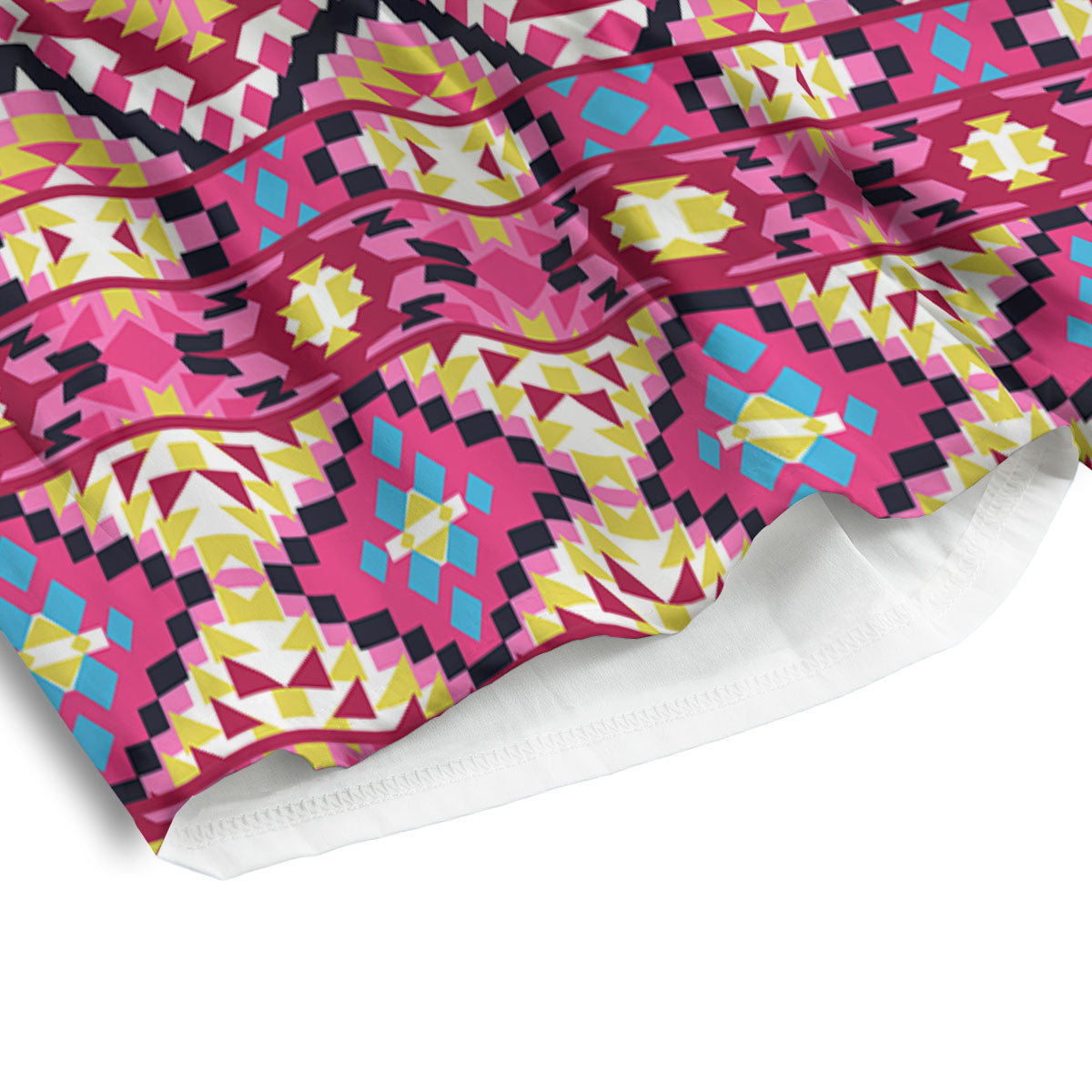 Geometric Ethnic Pink Aztec Print Pattern Men's Athletic Shorts