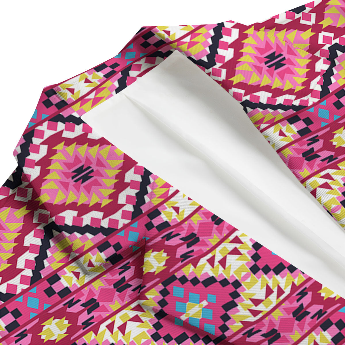 Geometric Ethnic Pink Aztec Print Pattern Men's Blazer-grizzshop
