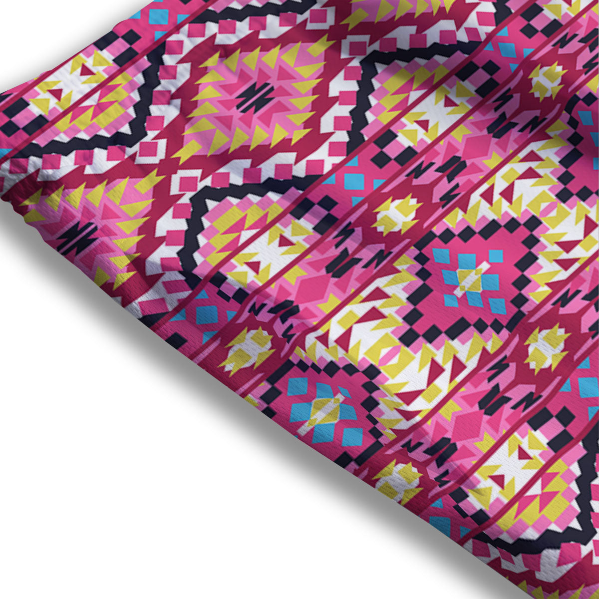Geometric Ethnic Pink Aztec Print Pattern Mesh Shorts
