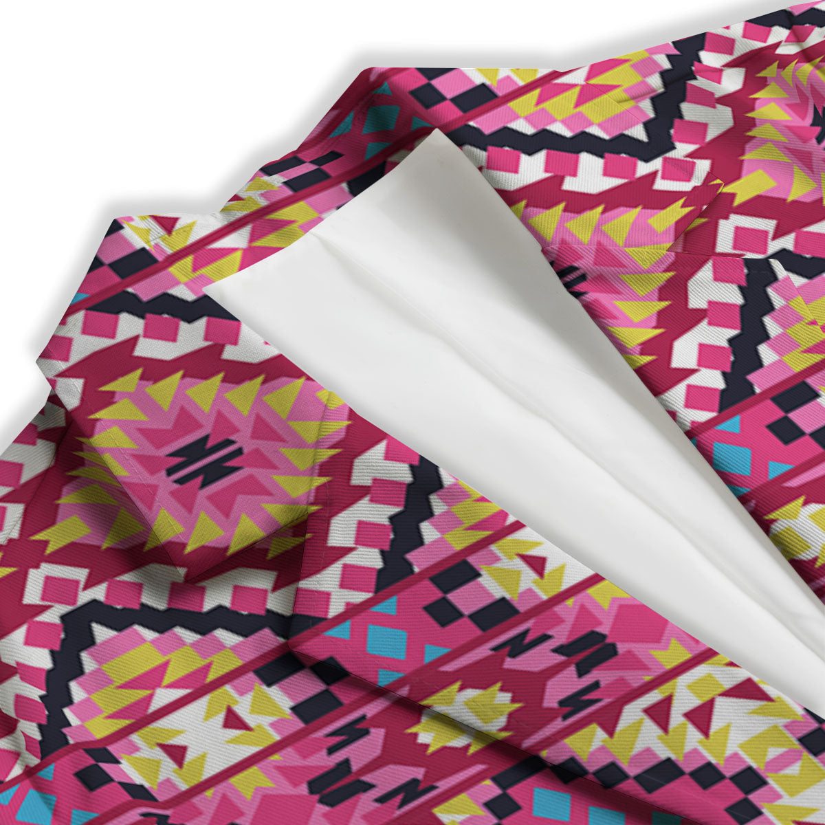 Geometric Ethnic Pink Aztec Print Pattern Women's Blazer-grizzshop