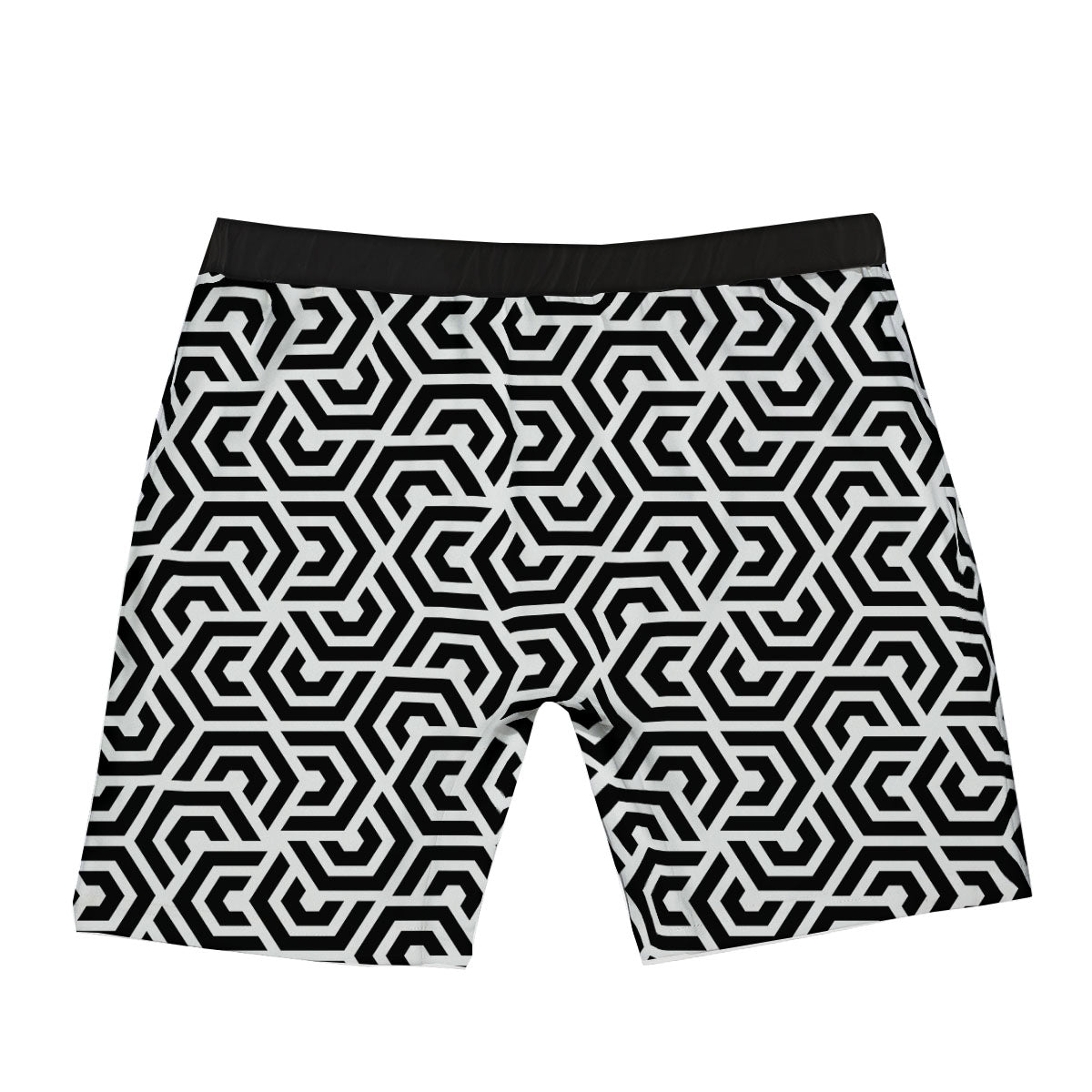 Geometric Hexagon Print Pattern Boxer Briefs-grizzshop