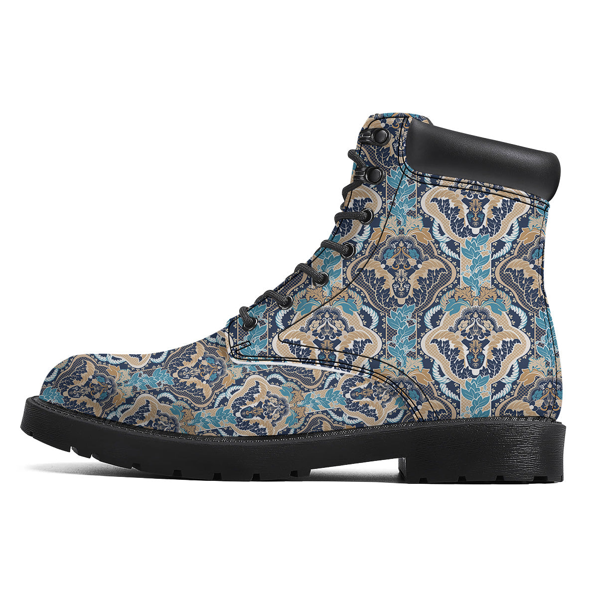 Geometric Indian Ornamental Print Pattern Boots-grizzshop