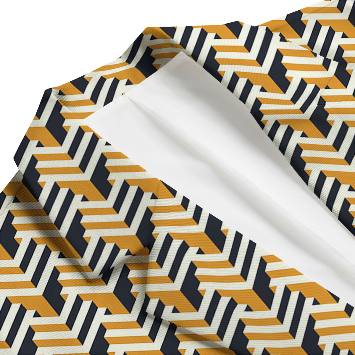 Geometric Isometric Print Pattern Men's Blazer-grizzshop
