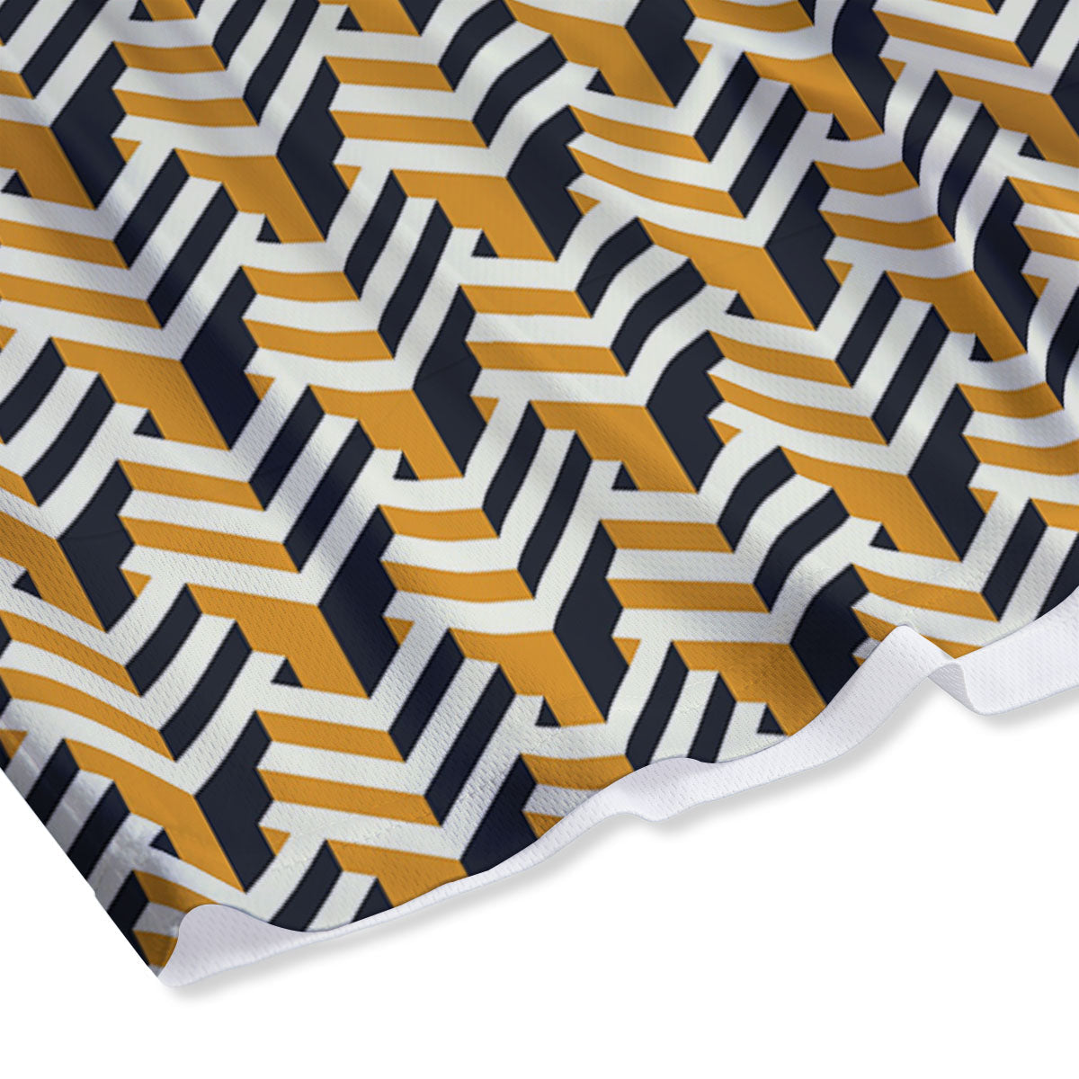 Geometric Isometric Print Pattern Mesh Shorts-grizzshop