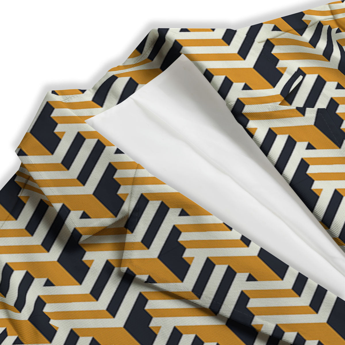 Geometric Isometric Print Pattern Women's Blazer-grizzshop