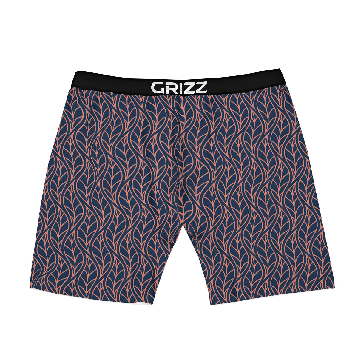 Geometric Leaf Vintage Print Pattern Boxer Briefs-grizzshop