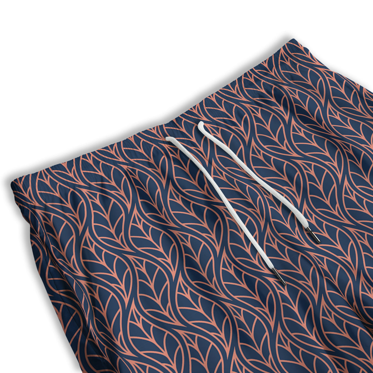 Geometric Leaf Vintage Print Pattern Men's Athletic Shorts