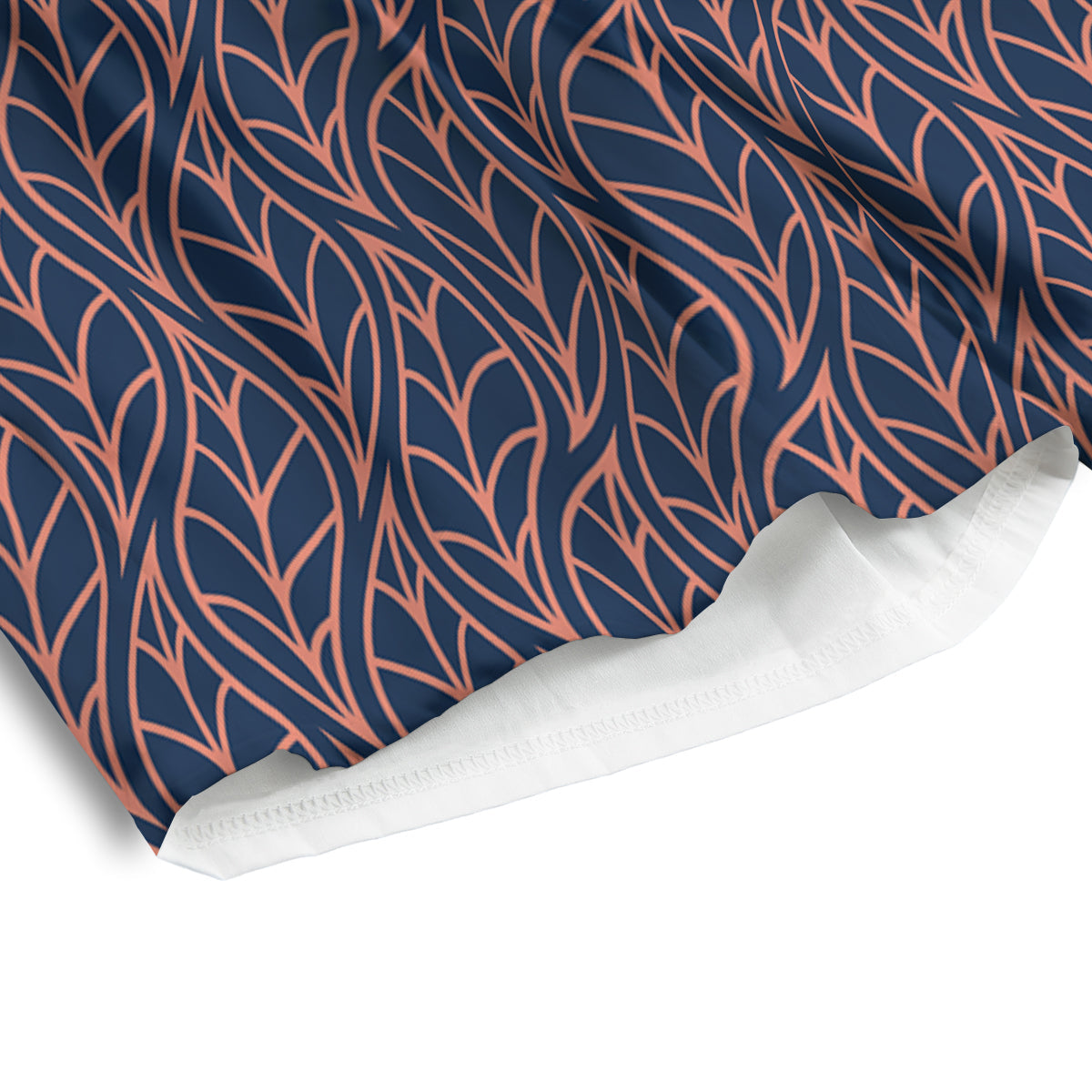 Geometric Leaf Vintage Print Pattern Men's Athletic Shorts