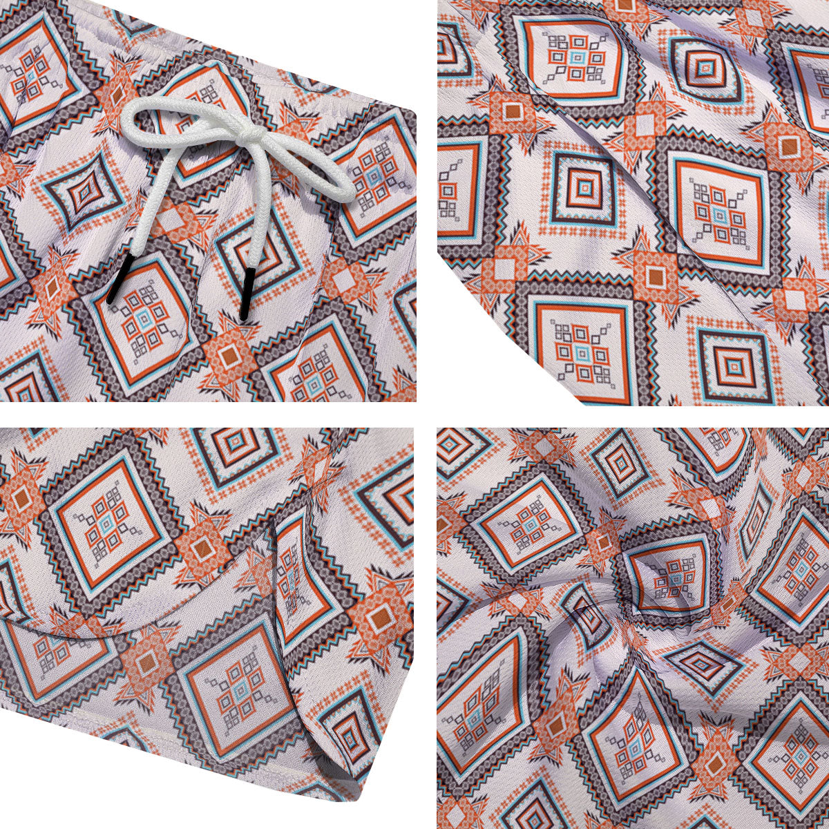Geometric Native American Print Pattern Men's Running Shorts-grizzshop