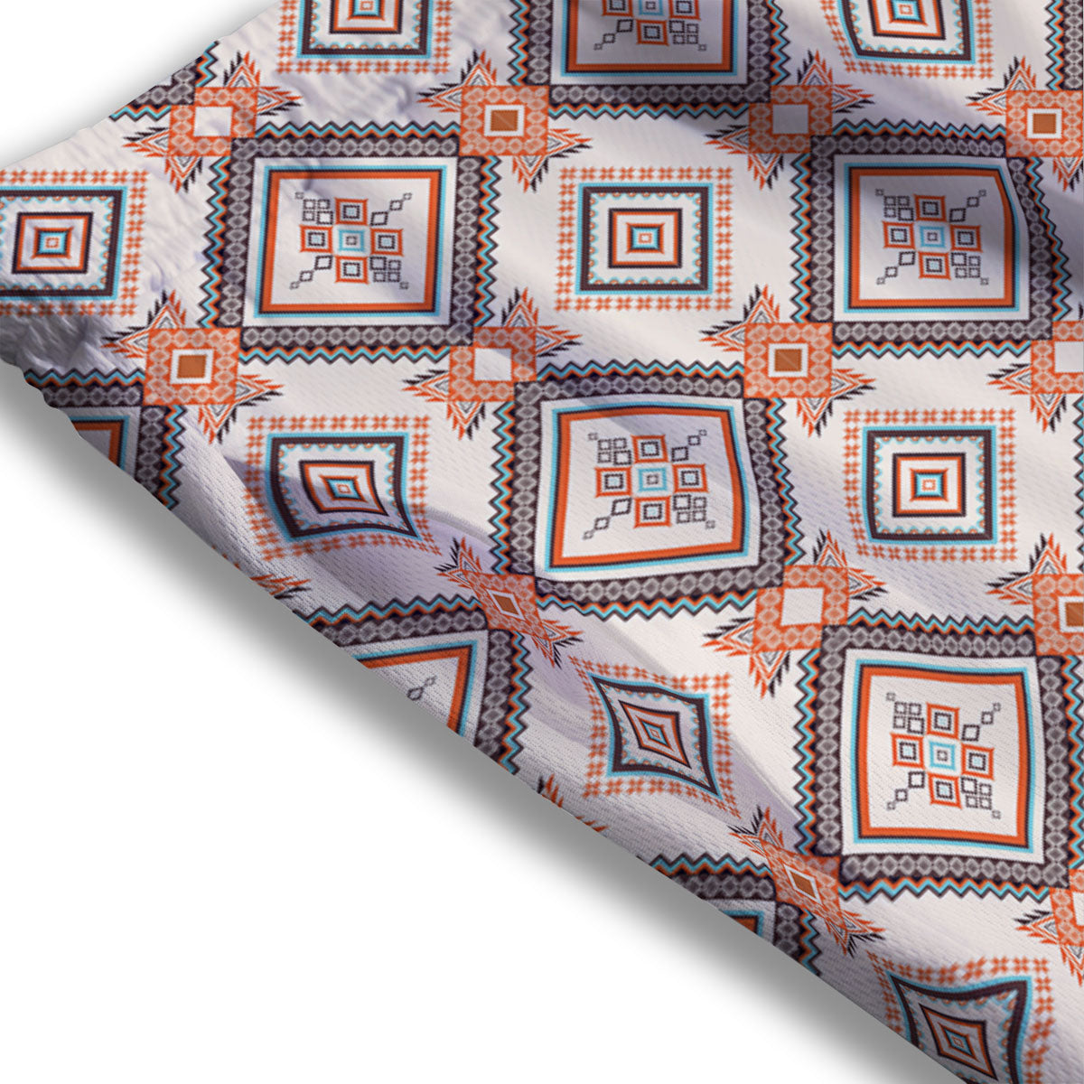 Geometric Native American Print Pattern Mesh Shorts