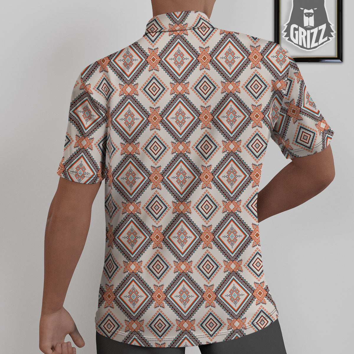 Geometric Native American Print Pattern Untucked Shirts-grizzshop