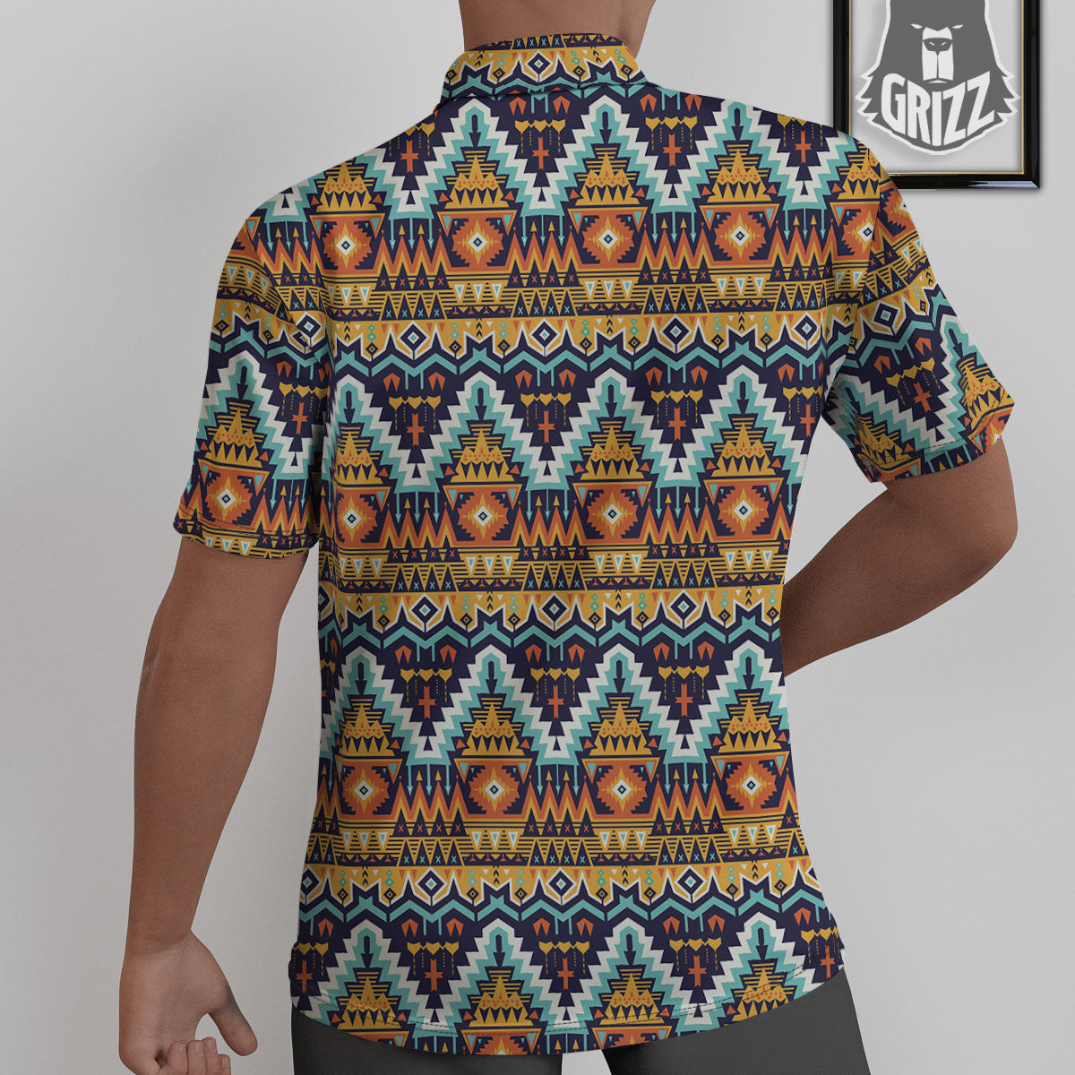 Geometric Navajo Print Pattern Untucked Shirts-grizzshop