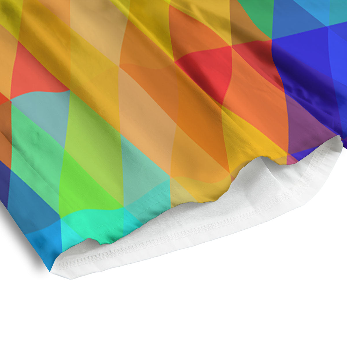 Geometric Rainbow Polygonal Print Men's Athletic Shorts