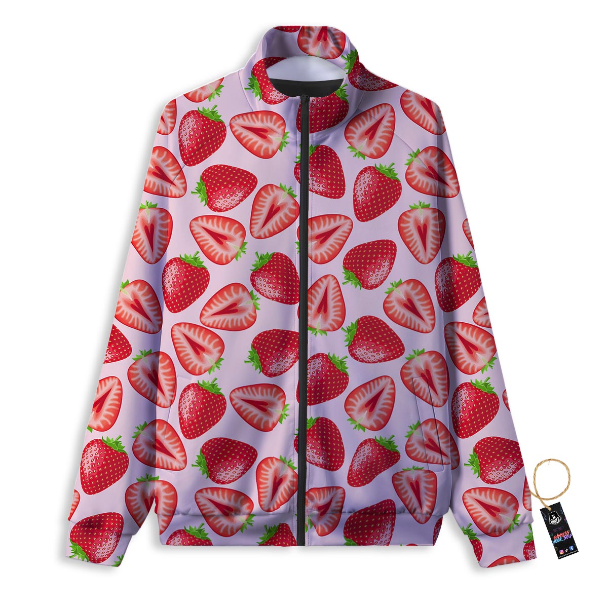 Geometric Rainbow Polygonal Print Track Jacket-grizzshop