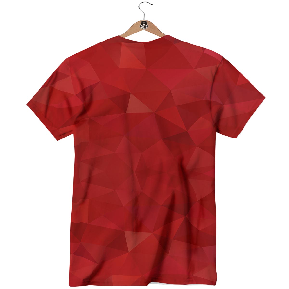 Geometric Red Print Pattern T-Shirt-grizzshop