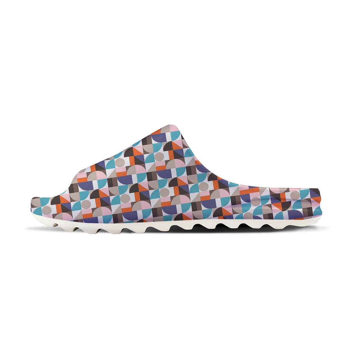 Geometric Shape Pastel Print Pattern Sandals-grizzshop