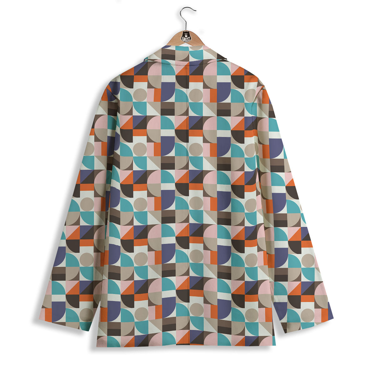 Geometric Shape Pastel Print Pattern Women's Blazer-grizzshop