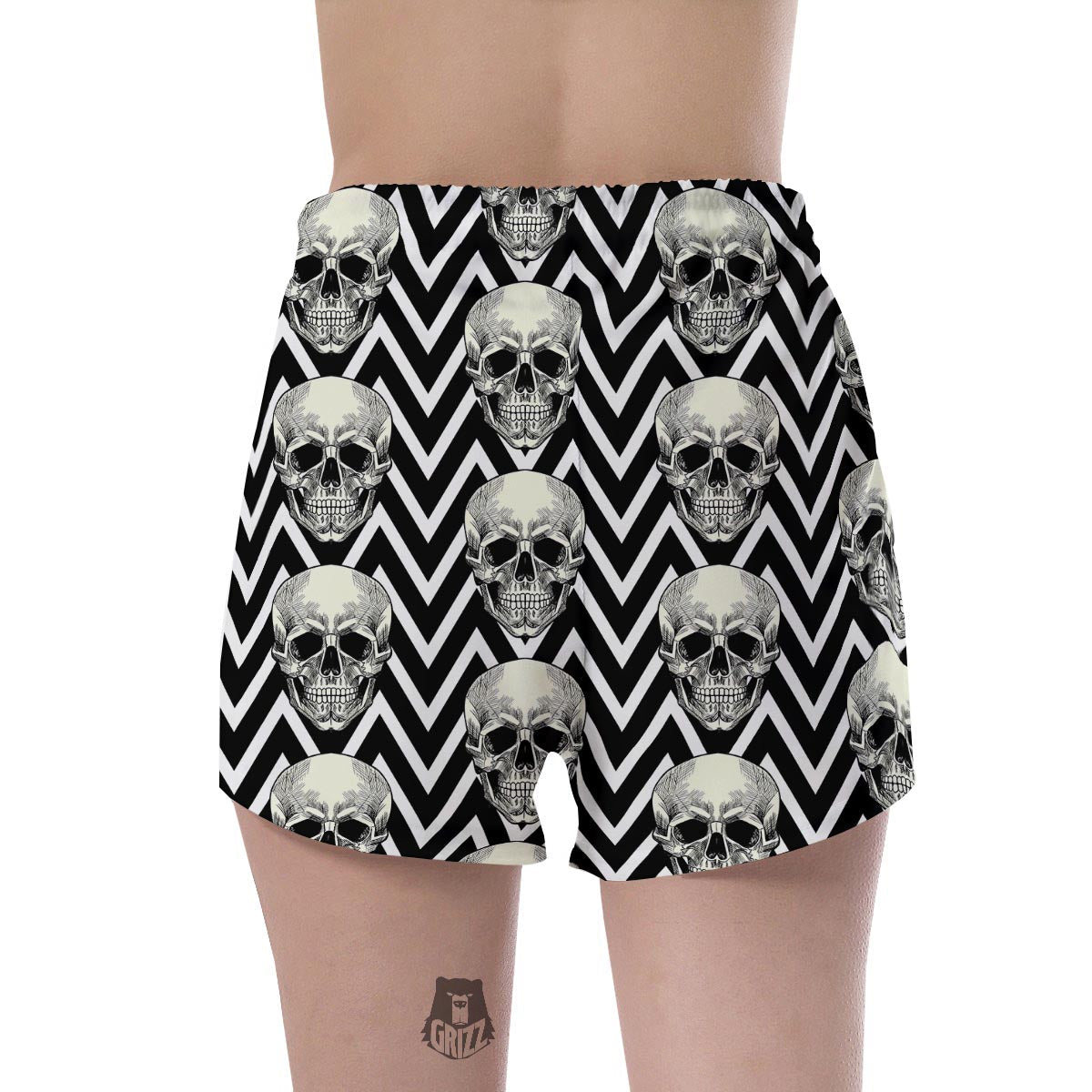 Geometric Skull Women's Shorts-grizzshop