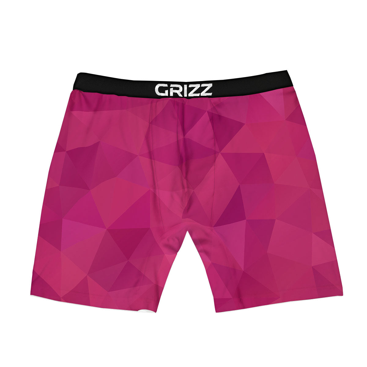 Geometric Square Pink Print Pattern Boxer Briefs-grizzshop