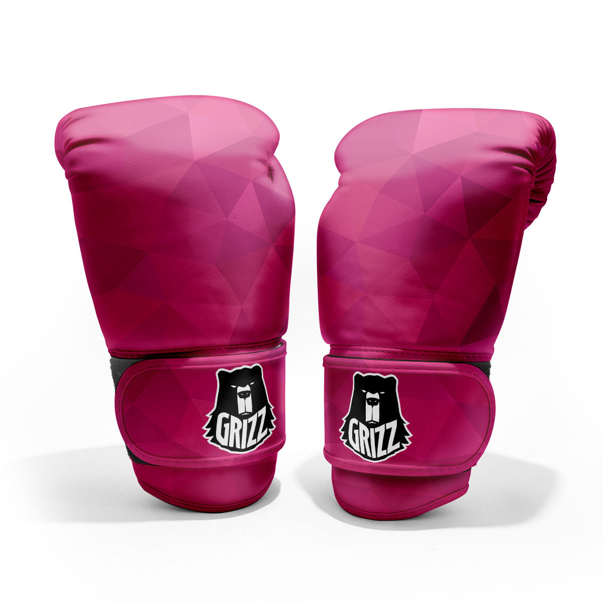 Geometric Square Pink Print Pattern Sparring Gloves-grizzshop