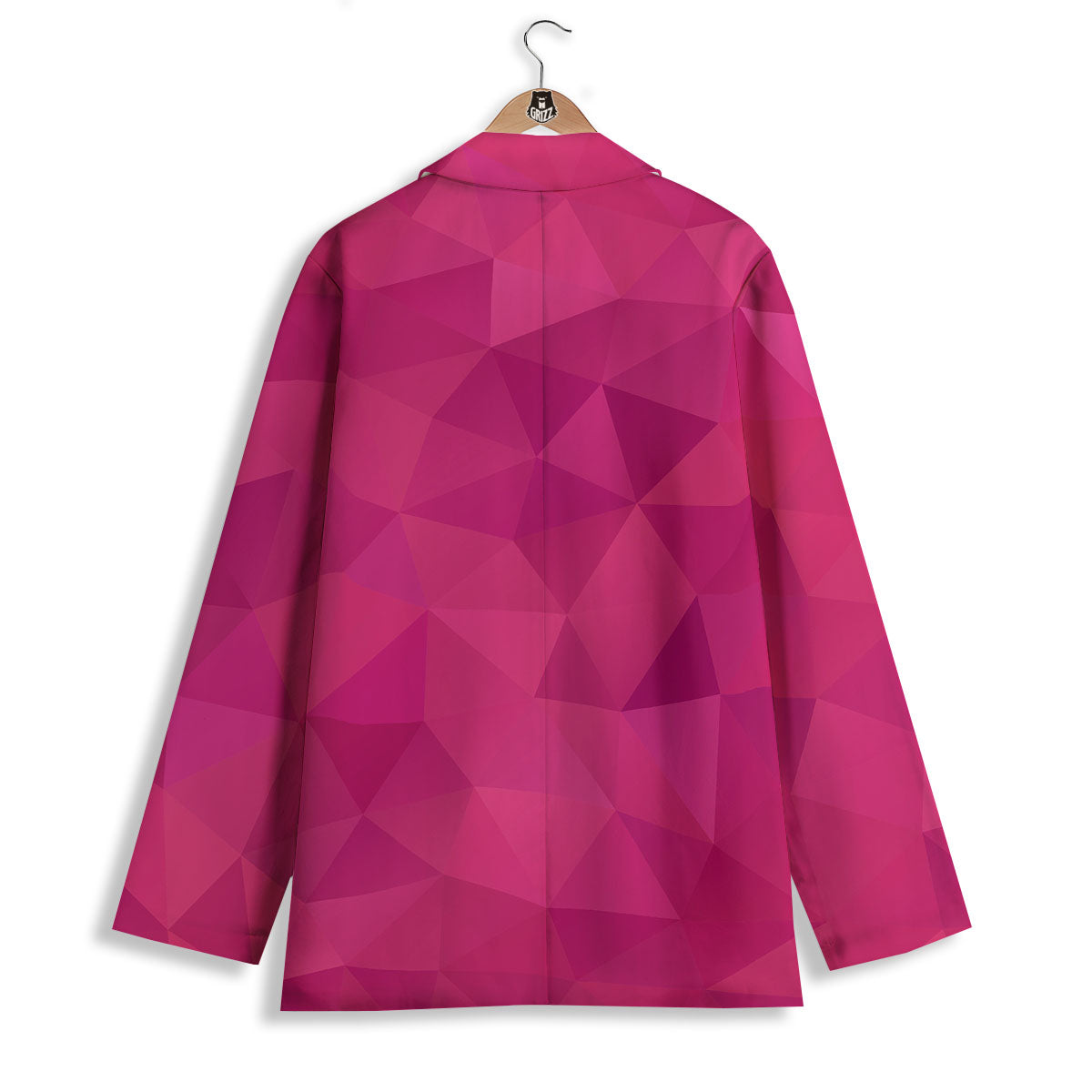 Geometric Square Pink Print Pattern Women's Blazer-grizzshop