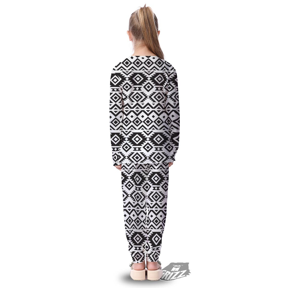 Geometric Tribal Aztec Print Pattern Kid's Pajamas-grizzshop