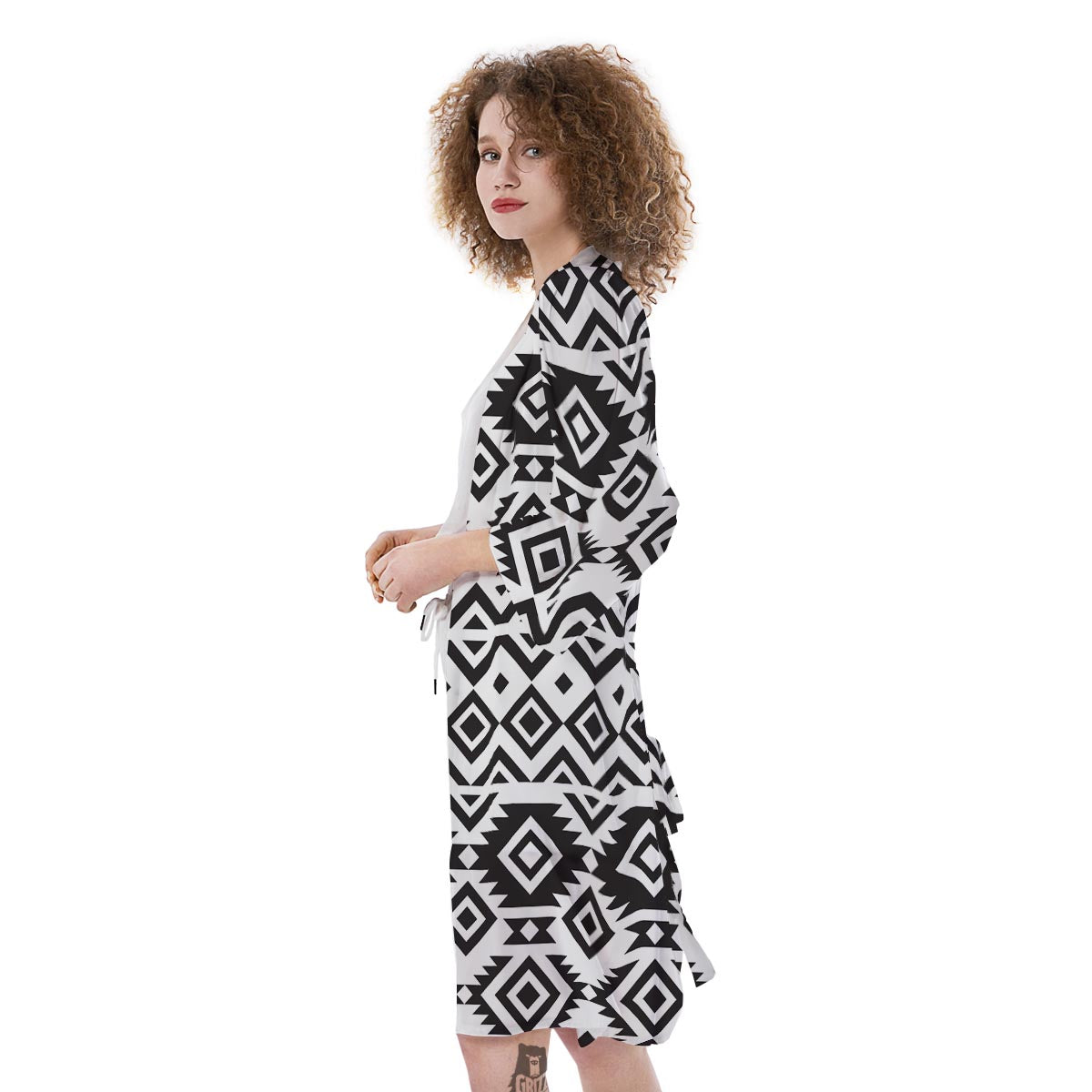 Geometric Tribal Aztec Print Pattern Kimono-grizzshop