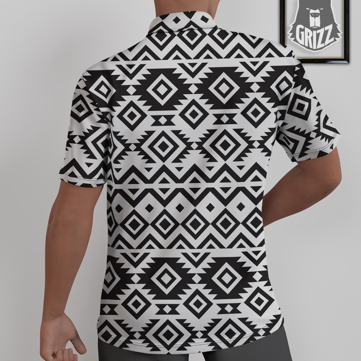 Geometric Tribal Aztec Print Pattern Untucked Shirts-grizzshop