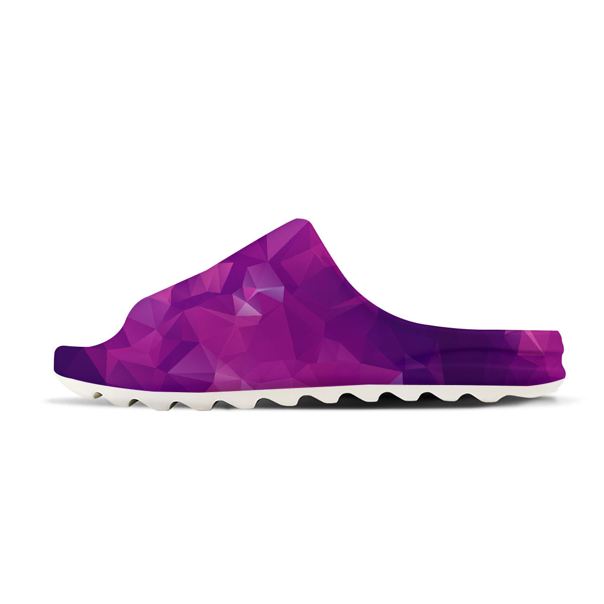 Geometric Violet Polygonal Print Sandals-grizzshop
