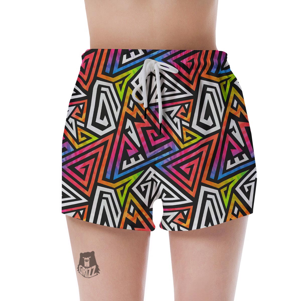 Geometric Women's Shorts-grizzshop