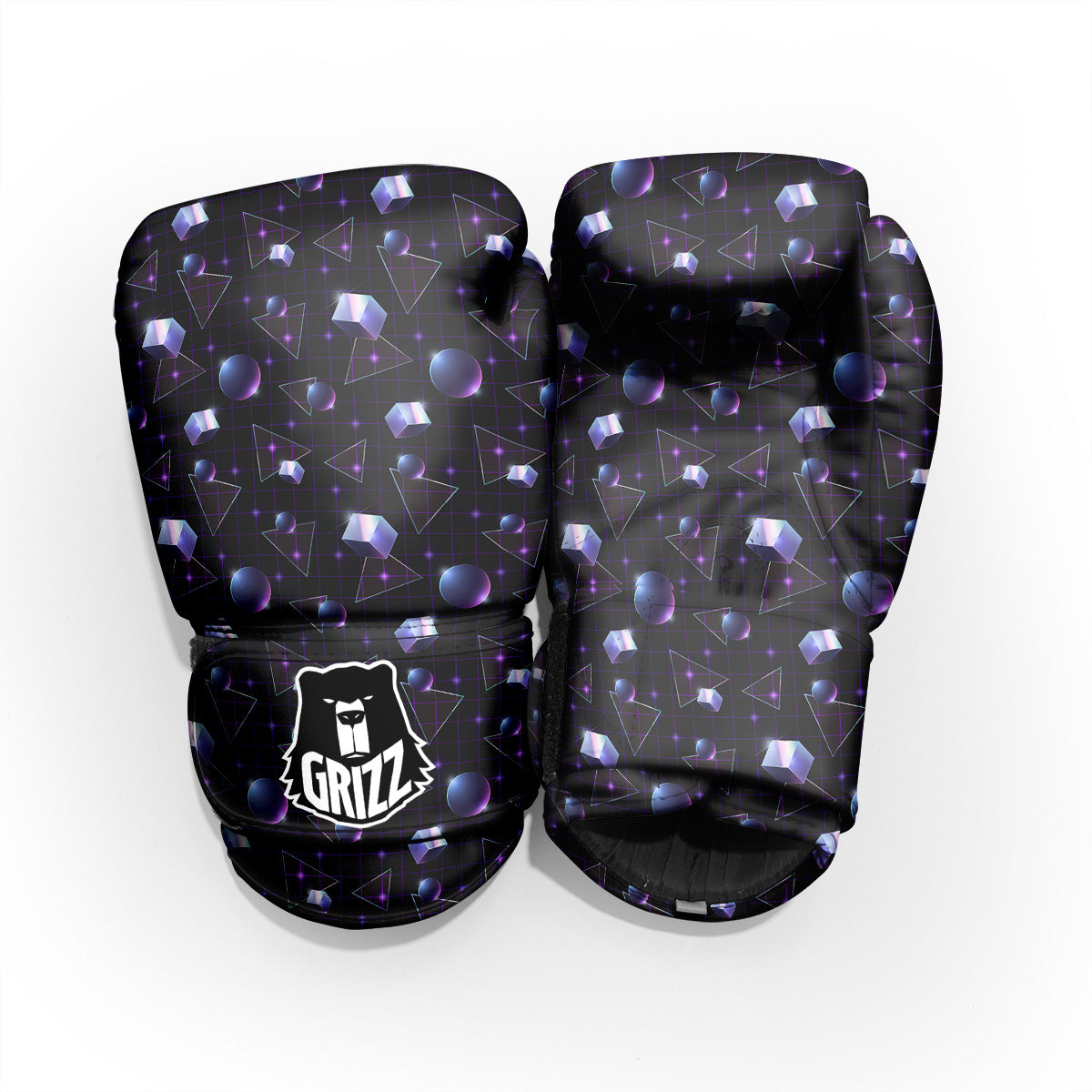 Geometry 80's Style Print Pattern Sparring Gloves-grizzshop