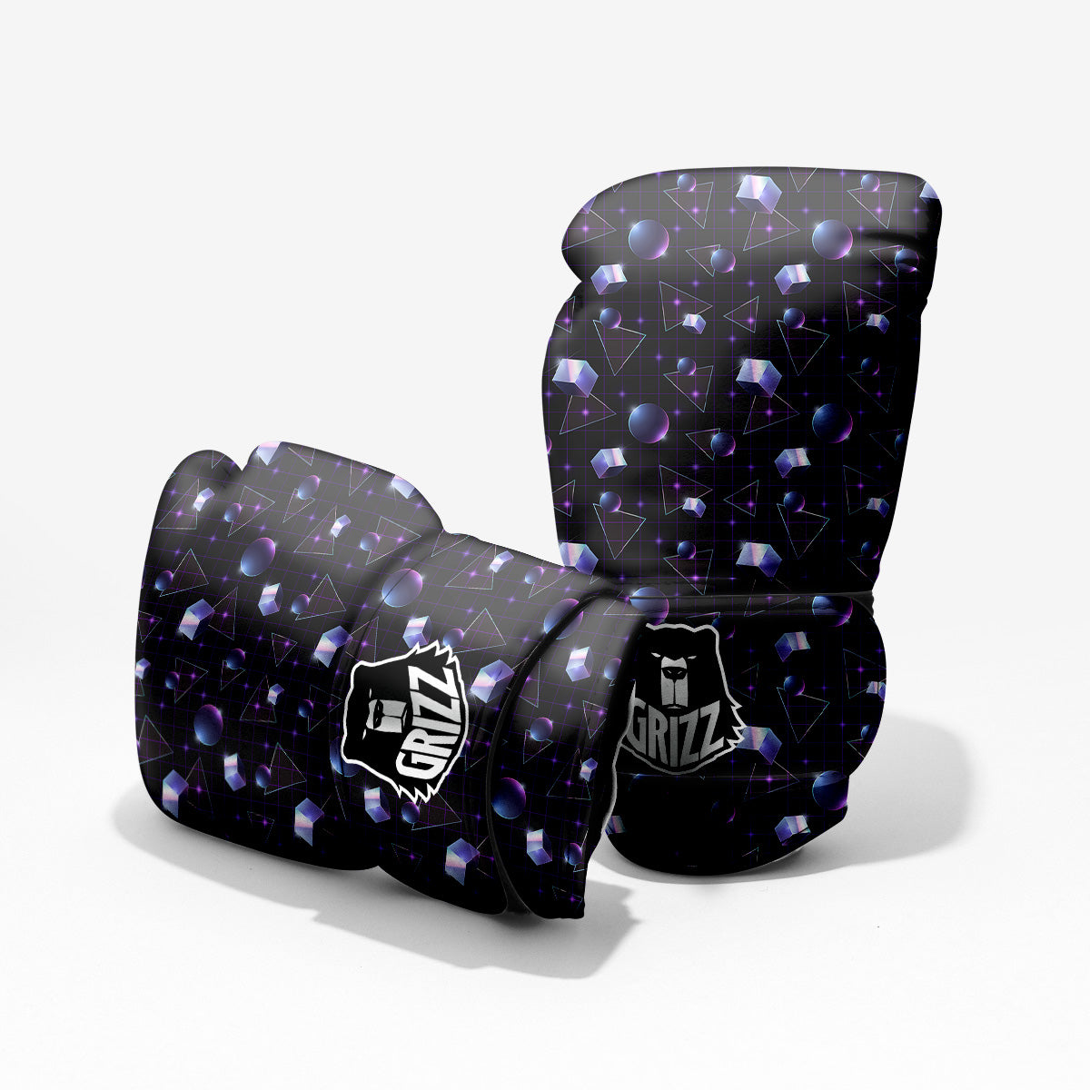 Geometry 80's Style Print Pattern Sparring Gloves-grizzshop