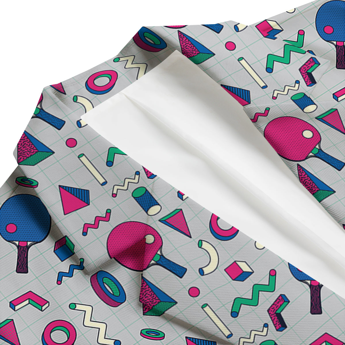 Geometry Pingpong Print Pattern Men's Blazer-grizzshop