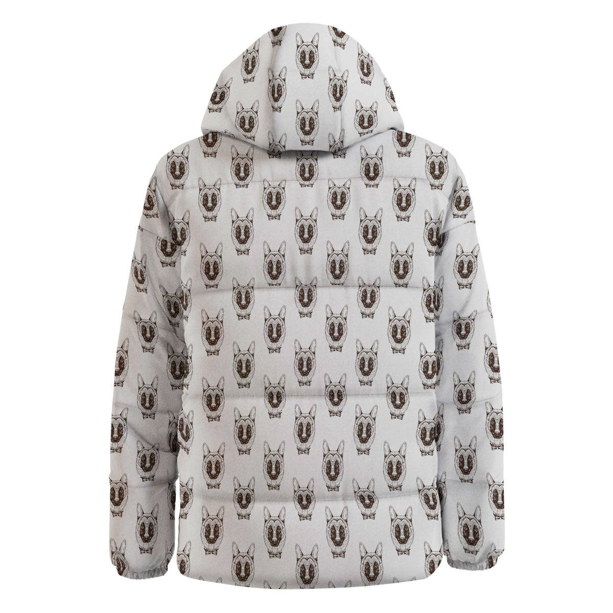 German Shepherd Drawing Print Pattern Down Jacket-grizzshop