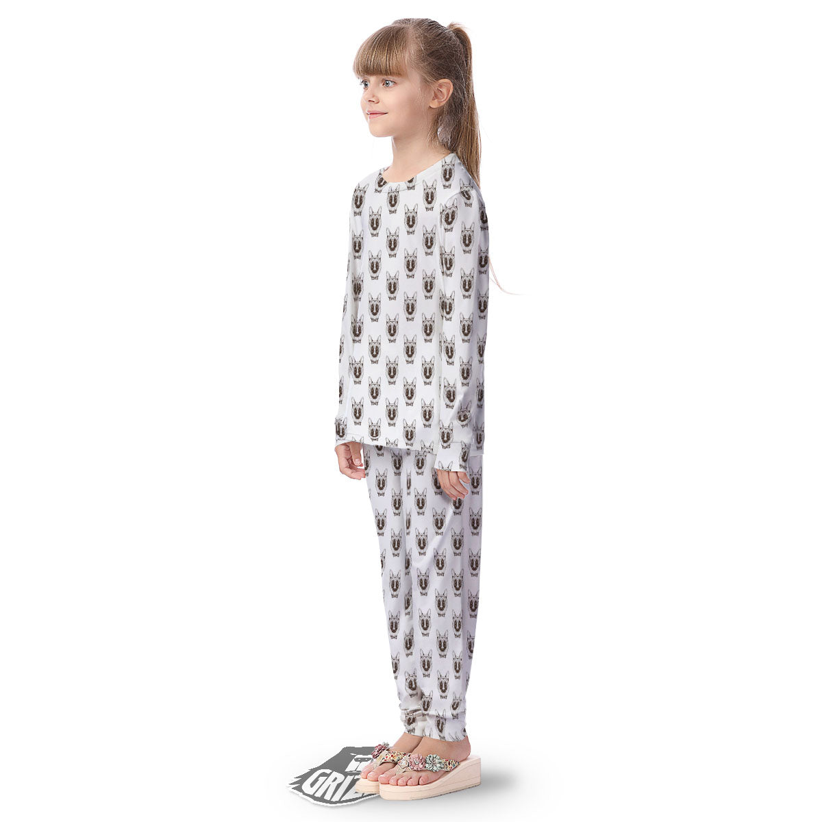 German Shepherd Drawing Print Pattern Kid's Pajamas-grizzshop