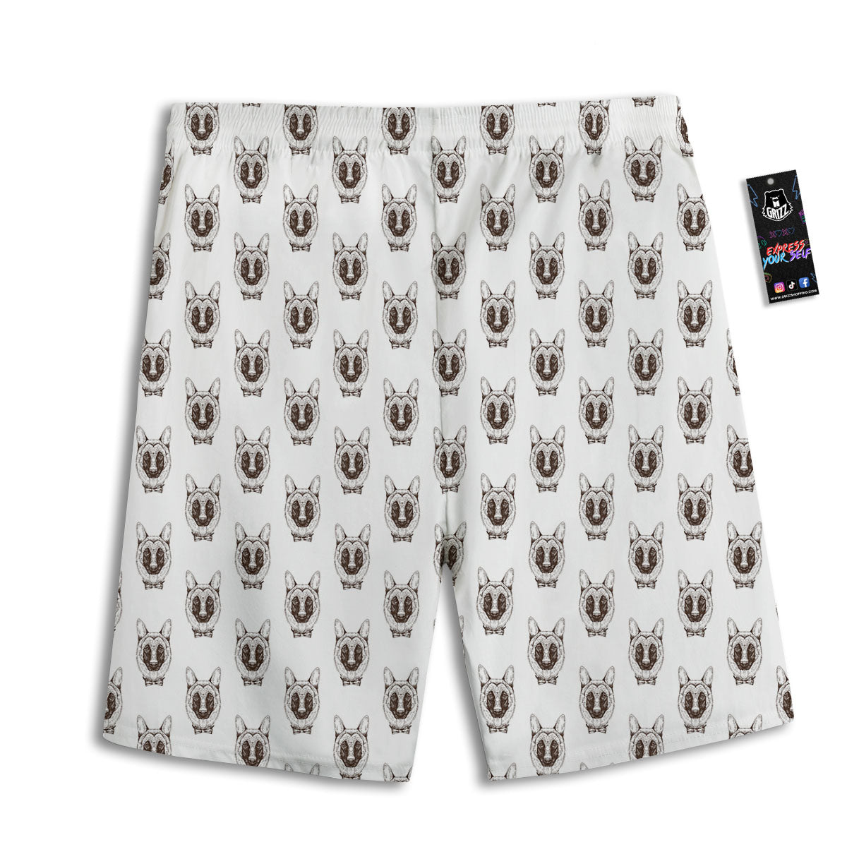 Harlequin Halloween Print Pattern Men's Athletic Shorts