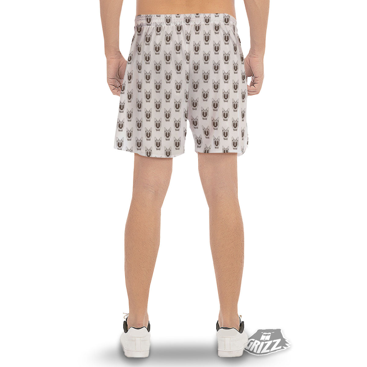 German Shepherd Drawing Print Pattern Men's Gym Shorts-grizzshop