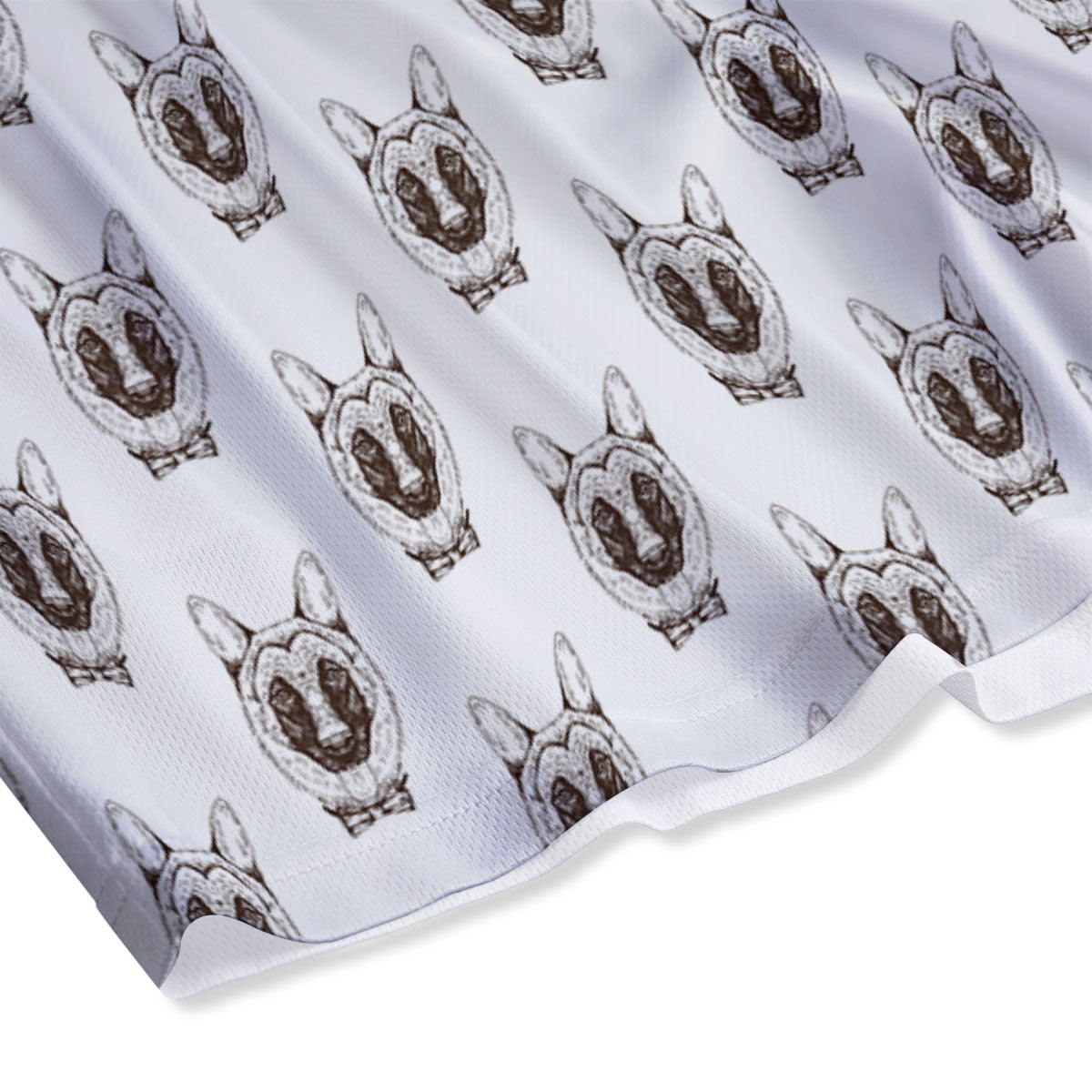 German Shepherd Drawing Print Pattern Mesh Shorts-grizzshop