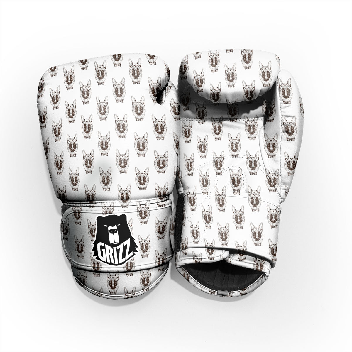 German Shepherd Drawing Print Pattern Pro Boxing Glove