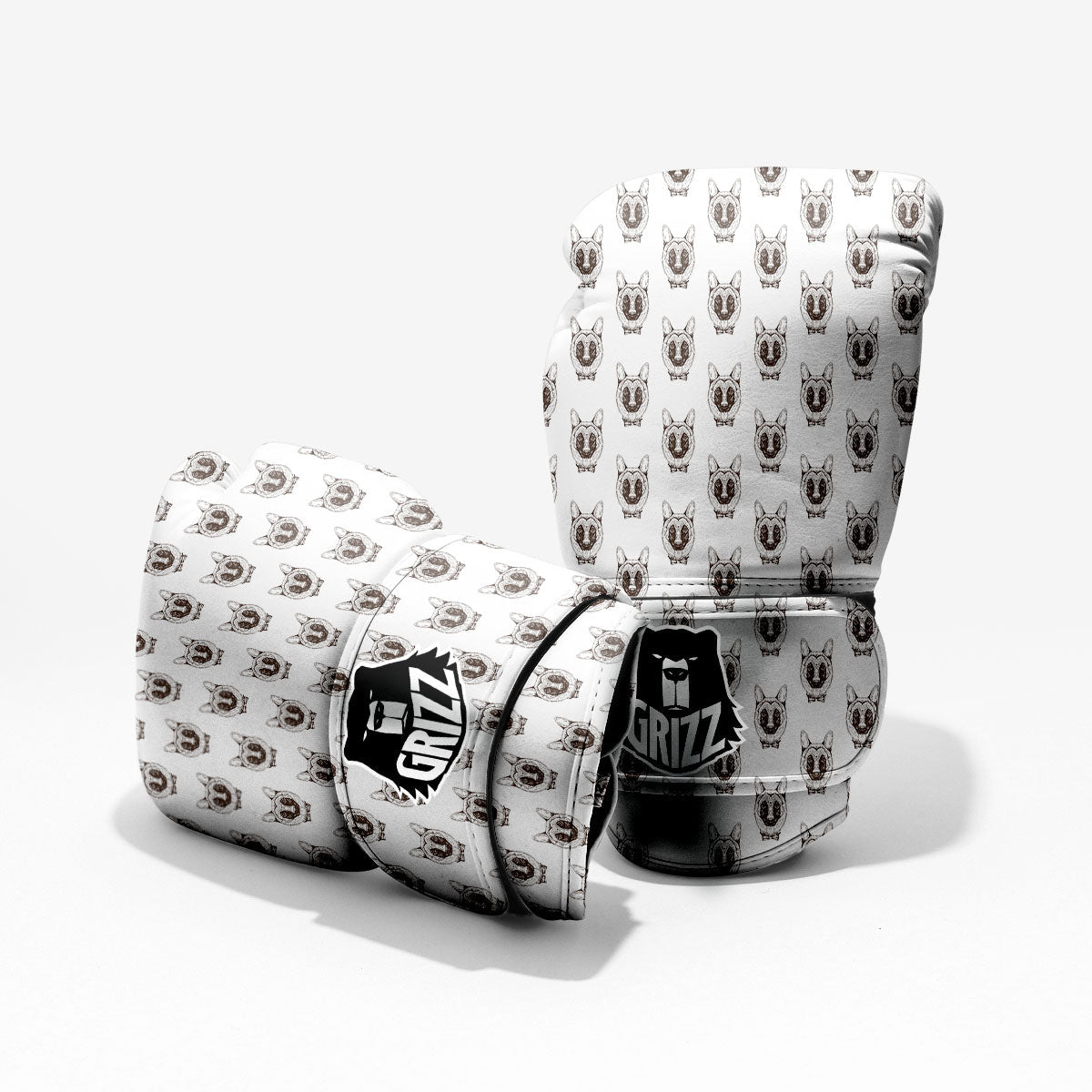 German Shepherd Drawing Print Pattern Pro Boxing Glove