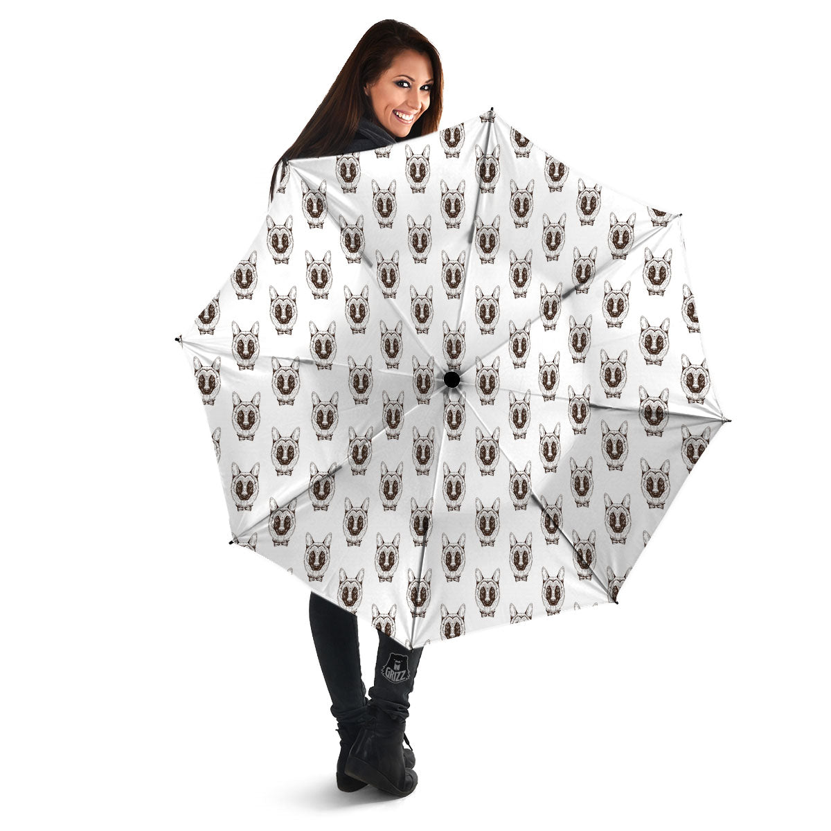 German Shepherd Drawing Print Pattern Umbrella-grizzshop