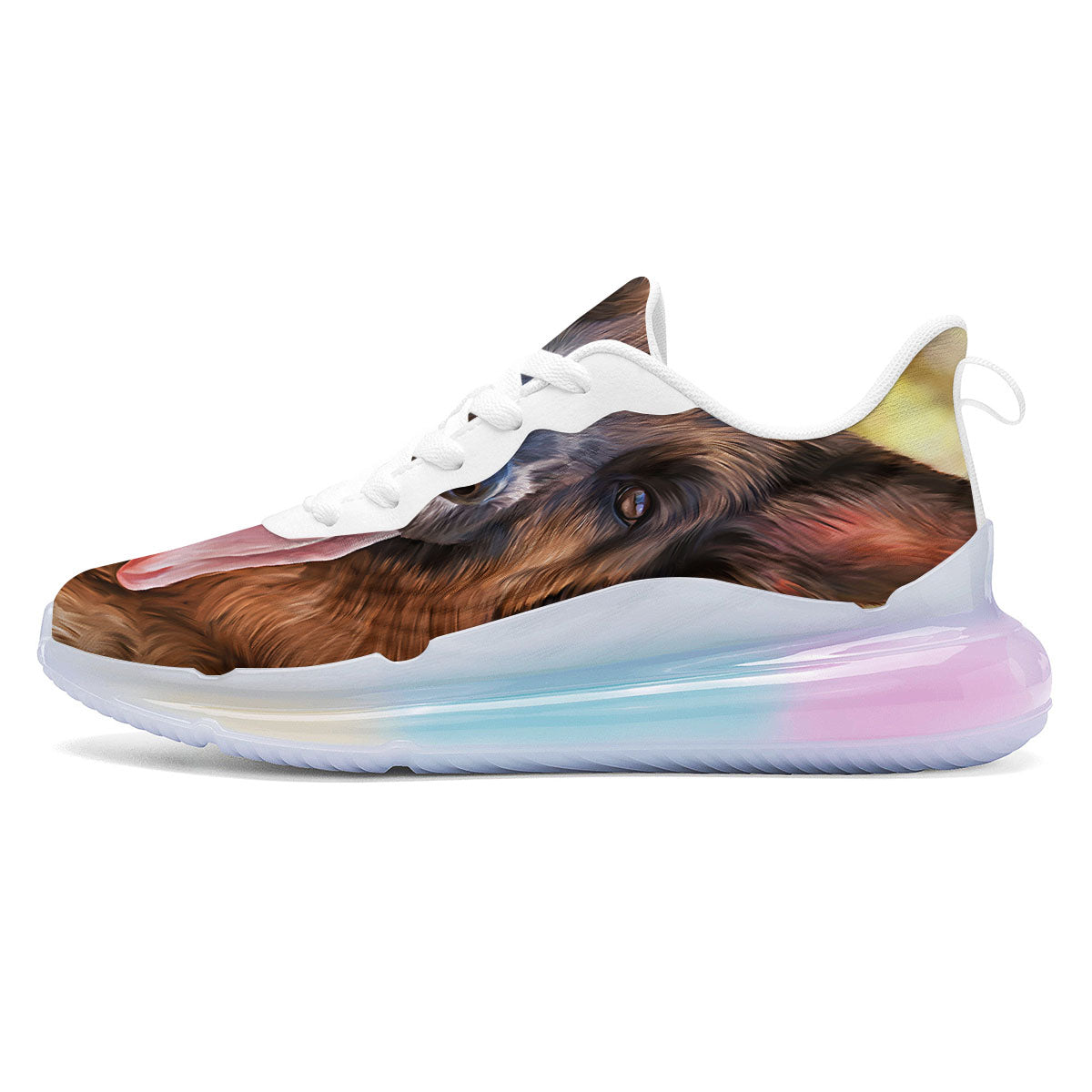 German Shepherd Portrait Vintage Print Running Sneakers-grizzshop
