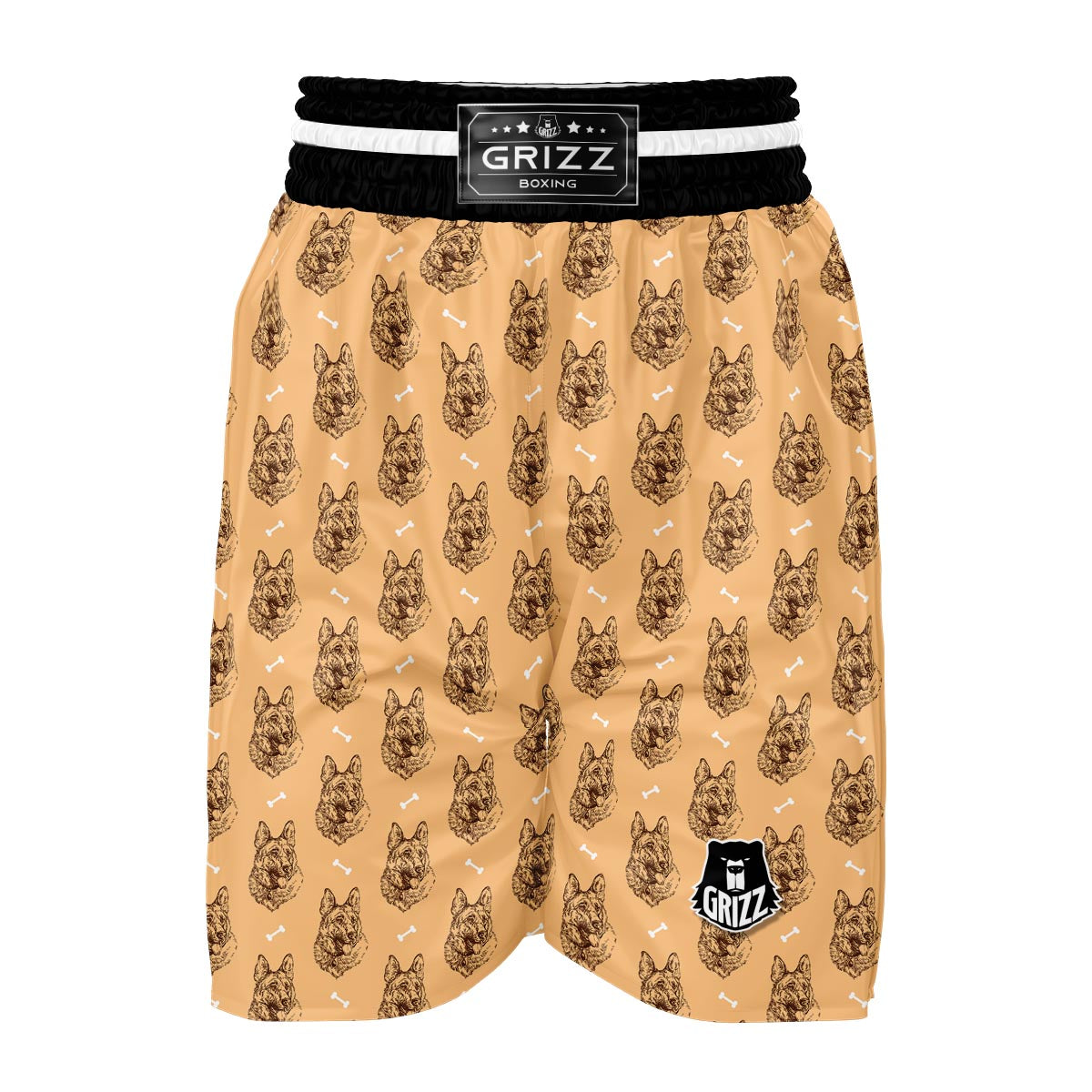 German Shepherd Print Pattern Boxing Shorts-grizzshop