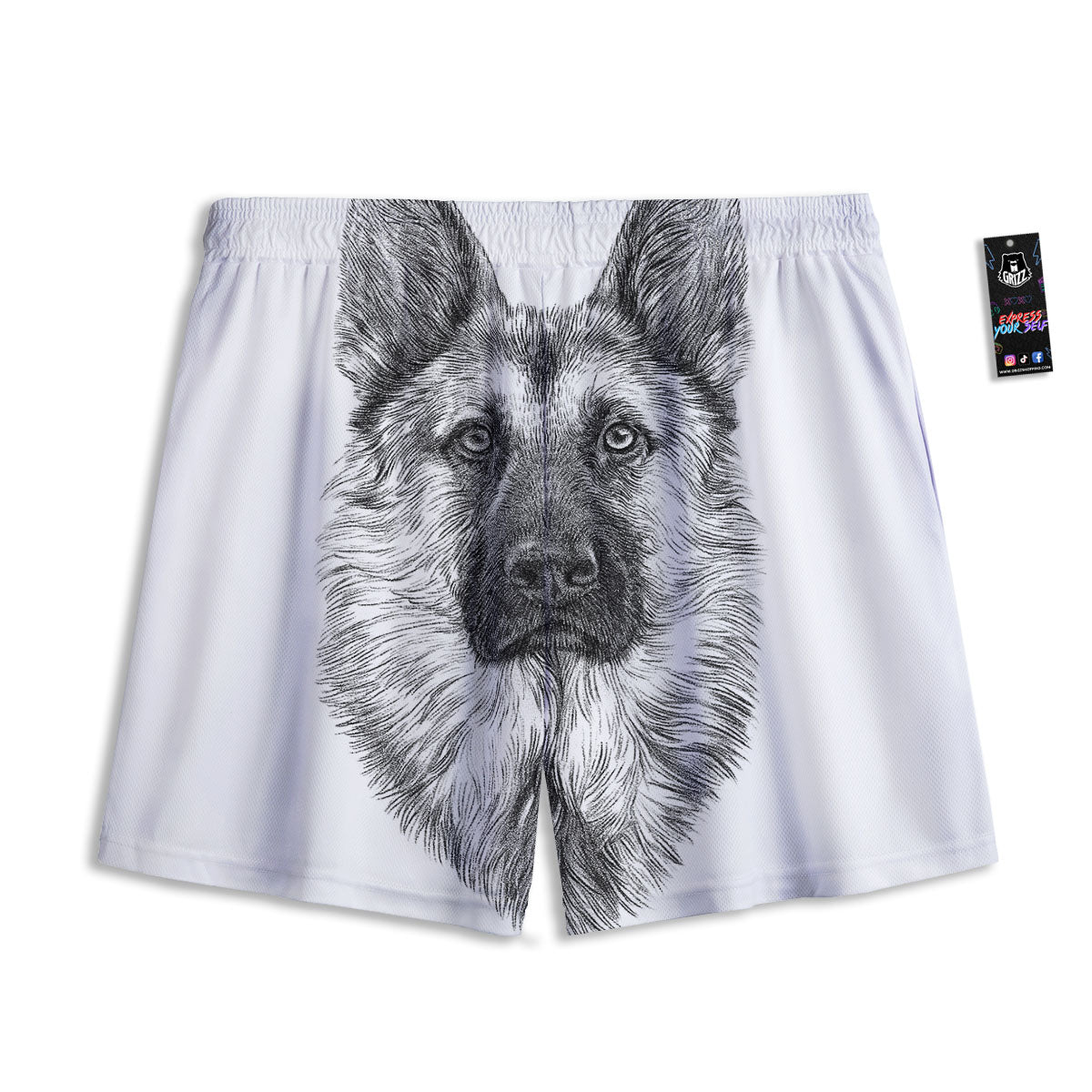 Hamsa And Girly Elephant Print Pattern Mesh Shorts