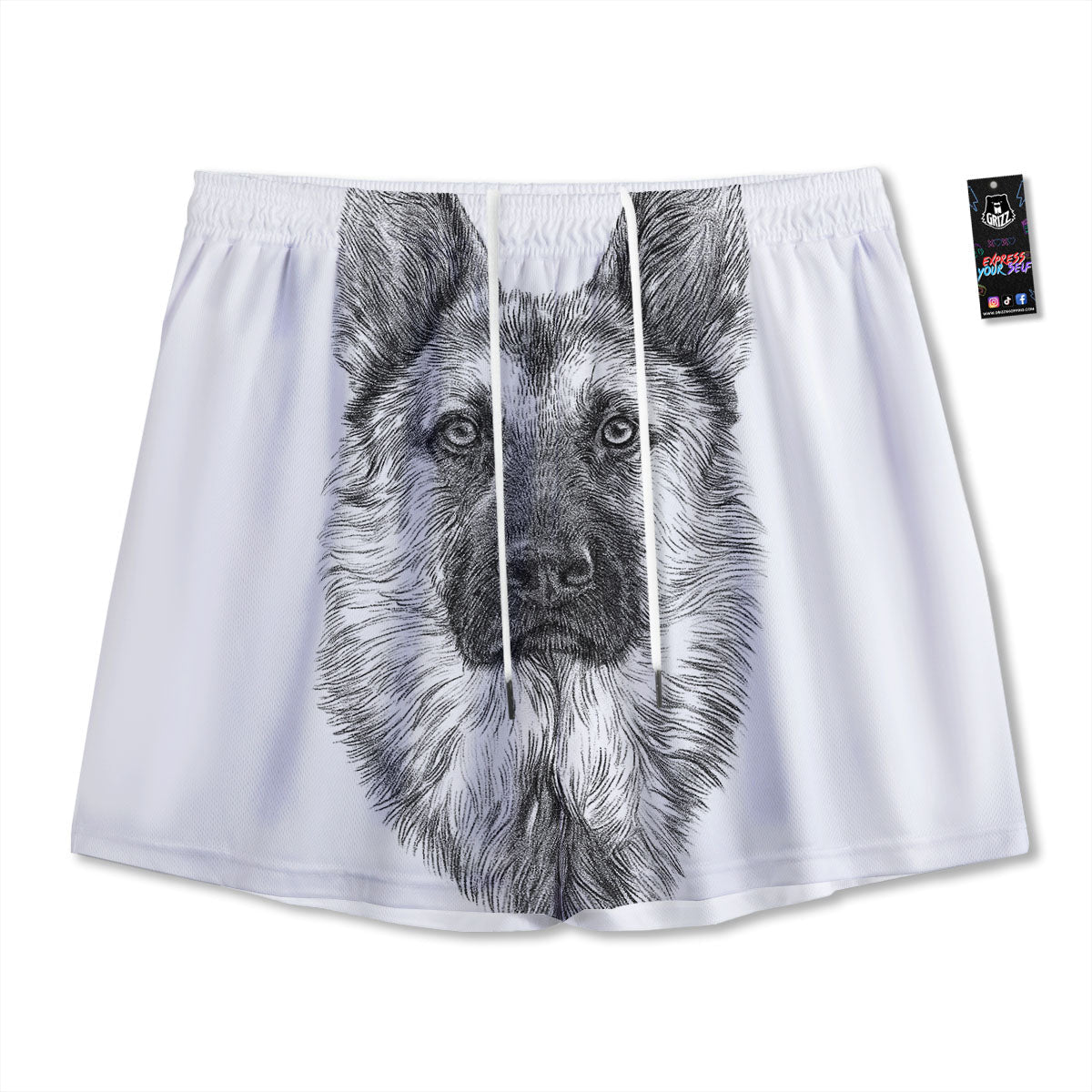 Hamsa And Girly Elephant Print Pattern Mesh Shorts